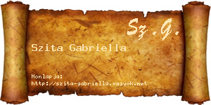 Szita Gabriella névjegykártya