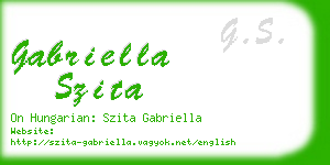 gabriella szita business card